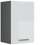 Vicco H&auml;ngeschrank, Wei&szlig; Hochglanz, Anthrazit, Holzwerkstoff, 1 F&auml;cher,