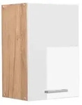 Vicco H&auml;ngeschrank, Wei&szlig; Hochglanz, Honigeiche, Holzwerkstoff, 1 F&auml;cher,