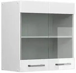 Vicco K&uuml;chenglasschrank, Wei&szlig;, Wei&szlig; Hochglanz, Holzwerkstoff, 1 F&auml;cher,