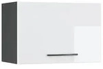 Vicco H&auml;ngeschrank, Wei&szlig; Hochglanz, Anthrazit, Holzwerkstoff, 1 F&auml;cher,