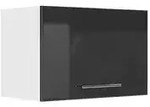 Vicco H&auml;ngeschrank, Schwarz Hochglanz, Wei&szlig;, Holzwerkstoff, 1 F&auml;cher, Rechteckig,