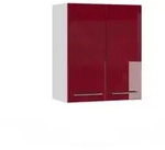 Vicco H&auml;ngeschrank, Bordeaux, Wei&szlig;, Holzwerkstoff, 2 F&auml;cher, Rechteckig,