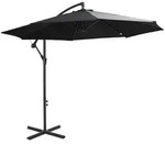Outsunny Sonnenschirm,, Schwarz, Metall, 300x300 cm, Sonnen- & Sichtschutz,
