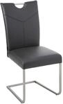 Novel Schwingstuhl, Schwarz, Edelstahl, Metall, Leder, Echtleder, Dickleder, U-Form,