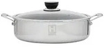 HENSSLERS Servierpfanne rund &Oslash; 32cm, 7,5L Volumen inkl. Glasdeckel...