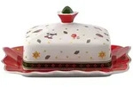 VILLEROY & BOCH Toys's Delight Butterdose Weihnachts-Edition Premium Porzellan