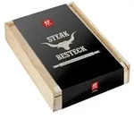 ZWILLING Steakbesteck-Set in rustikaler Holzbox mattiert 12tlg.