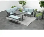 Garden Impressions Exklusives Aluminium-Rope-Lounge Set "Miriam" inkl. Tisch, Bank