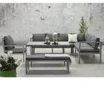 Garden Impressions Dining-Ecklounge "Lakes XL", inkl. Sitzbank, Tisch und
