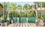 Vitavia Hochbeet "Linus IN & OUT 401 S",seegras/ alu eloxiert,