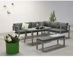 Garden Impressions Dining-Ecklounge "Lakes", inkl. Sitzbank, Tisch und...