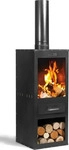 CookKing CK2010, CookKing Terrassenofen "Rosa", schwarz, 40 x 40 x 150 cm