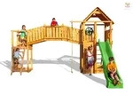 Fungoo Spielturm "Fortress TipTop Rainbow",teak,