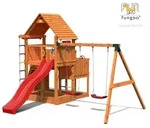 Fungoo Spielturm "Big Leader Move Red",teak,