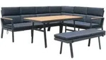 Gardissimo Dining-Ecklounge "Nabari" inkl. Ecksofa, Bank, Tisch und...