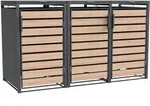 Westmann M&uuml;lltonnenbox "Lacina" f&uuml;r 3x 240 L,holzoptik,