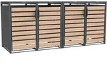 Westmann M&uuml;lltonnenbox "Lacina" f&uuml;r 4x 240 L,holzoptik,