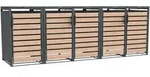 Westmann M&uuml;lltonnenbox "Lacina" f&uuml;r 5x 240 L,holzoptik,
