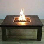Elementi Gasfeuerstelle "Colima" aus Weidenholz & Schiefer,,