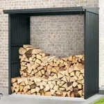 H&ouml;rmann Ecostar Metall Kaminholzregal Trend Typ 2,anthrazit,181 x 103 x 198 cm (T x