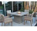 Elementi Gasfeuerstelle "Birmingham" in Beton-Optik,grau,122 x 122 x 75 cm (L x...