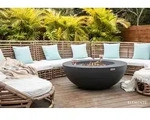 Elementi Gasfeuerstelle "Lunar" in Beton-Optik,anthrazit,107 x 107 x 40 cm (L x...