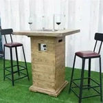 Elementi Gasfeuerstelle "Rova Bar" in Holz-Optik,,