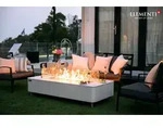 Elementi Gasfeuerstelle "Athen" in Marmor-Optik,wei&szlig;,157,5 x 76,2 x 35,6 cm (L x B x