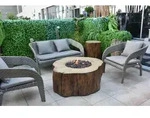 Elementi Gasfeuerstelle "Manchester" in Baumstamm-Optik,braun,105 x 100 x 43 cm...