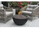 Elementi Gasfeuerstelle "Jefferson" in Beton-Optik,schwarz,68 x 68 x 35 cm (L x...