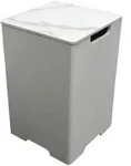 Elementi Abdeckung f&uuml;r Gasflasche in Marmor-Optik,wei&szlig;,40 x 40 x 63 cm (L x B x H)