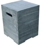 Elementi Abdeckung f&uuml;r Gasflaschen in Holzoptik,grau,40 x 40 x 51 cm (L x B x H)