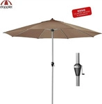 Doppler 444438846, Doppler Sonnenschirm / Kurbelschirm "Active Kurbel 380", greige,