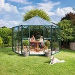 Vitavia Gew&auml;chshaus-Pavillon "Hera 9000" inkl. Stahlfundament,smaragd gr&uuml;n,9,0 m2