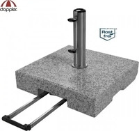 Doppler 85897AXT, Doppler Trolley-Granit-Schirmsockel mit Rollen, granitgrau, 70 kg,