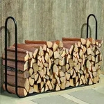 Shelter Logic Metall Kaminholzregal,schwarz,244 x 25 x 99 cm (L x B x H)