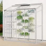 Vitavia Anlehn-Gew&auml;chshaus "Styx 1300",aluminium eloxiert,1,3 m2