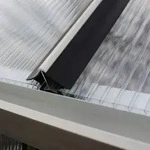 Vitavia Windsicherung f&uuml;r Gew&auml;chshausplatten,schwarz,4 mm