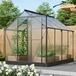 Vitavia Gew&auml;chshaus "Triton 5000" inkl. Stahlfundament,schwarz,5,0 m2
