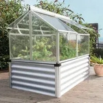 Vitavia Hochfr&uuml;hbeet "Gaia Jumbo",aluminium blank,Hochfr&uuml;hbeet (122 x 83 x...