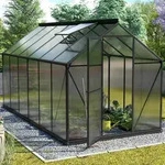 Vitavia Gew&auml;chshaus "Triton 7500" inkl. Stahlfundament,schwarz,7,5 m2