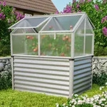 Vitavia Hochfr&uuml;hbeet "Gamma",aluminium blank,124 x 89 x 71 cm (ohne Unterbau)