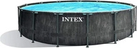 Intex 126742GN, Intex Frame Swimming Pool Set "Prism Greywood" inkl.
