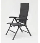 bel sol verstellbarer Aluminium Klappsessel / Gartenstuhl "Viviana",anthrazit,