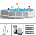 Intex 126732GN, Intex Frame Swimming Pool Set "Prism Rondo VI", grau, &Oslash; 549 x...