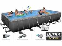 Intex 126368NP, Intex Frame Swimming Pool Set "Ultra Quadra XTR ", anthrazit, 732 x