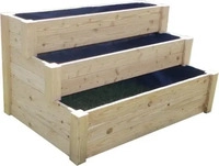 Westmann WMTH120, Westmann Holz Hochbeet, Stufenbeet "Urban Gardening", natur, 120 x