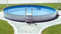 Steinbach 12309, Steinbach Stahlwand Swimming Pool "Styria rund", blaue...