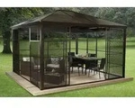Sojag Pavillon Castel 12x14,bronze,362 x 427 x 296 cm (L x B x H)