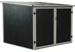 Westmann Metall Fahrradgarage, Gartenbox, Aufbewahrungsbox,anthrazit,203 x 200 x 158